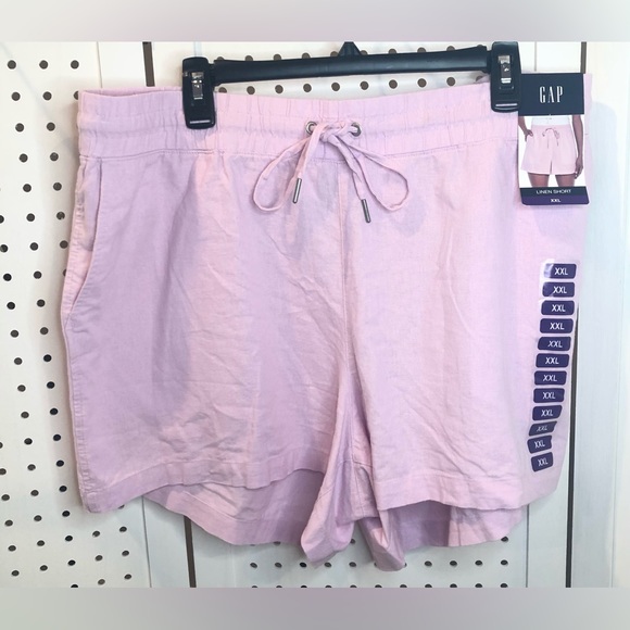 NWT Gap Women's Linen Shorts Plus Size XXL Winsome Orchid - Picture 1 of 2